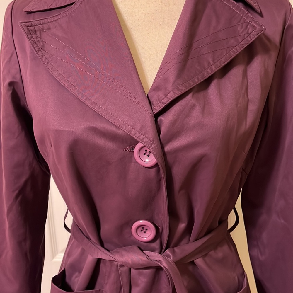 Ambition Purple Trench Coat - Picture 2 of 8